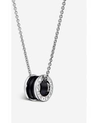 BVLGARI - Womens Save The Children Black Ceramic And Sterling Silver Pendant Necklace - Lyst