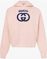 Gucci - Brand-print Boxy-fit Cotton-jersey Hoody - Lyst