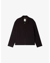Sandro - Zip-Up Waffle-Texture Woven Jacket - Lyst