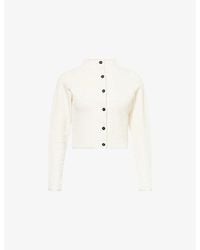 Jacquemus - The Scala Croc-Embossed Woven-Stretch Cardigan - Lyst