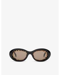 Loewe - G821Mn0X02 Oval Mini Anagram Oval-Frame Acetate Sunglasses - Lyst