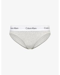 Calvin Klein - Icon Modal Stretch-Cotton Bikini Brief - Lyst