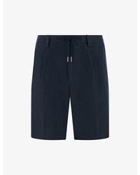 BOGGI - Drawcord Linen Bermuda Shorts - Lyst