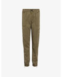AllSaints - Nola Patch-pocket High-rise Stretch-cotton Cargo Trousers - Lyst