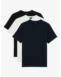 Reiss - Bless Pack Of Three Tailored-Fit Cotton-Jersey T-Shirt - Lyst