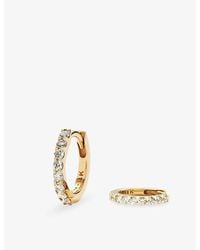 Missoma - Classic 9Ct And 0.21Ct Diamond Huggies Earrings - Lyst