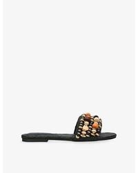 Steve Madden - Marika B Embellished Woven Sandals - Lyst
