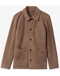 Reiss - Roma Patch-pocket Suede Jacket X - Lyst