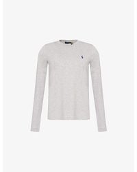 Polo Ralph Lauren - Logo-Embroidery Long-Sleeve Cotton-Jersey T-Shirt - Lyst