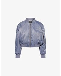 Anine Bing - Leon Cropped Woven-Shell Bomber Jacket - Lyst