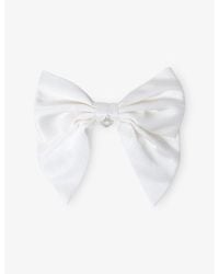 Maje - Charm-Embellished Silk Bow Barrette - Lyst