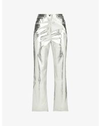 Amy Lynn - Lupe Straight-leg High-rise Faux Leather Trouser - Lyst
