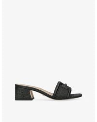 Sam Edelman - Waylon Woven And Leather Block-Heel Mules - Lyst
