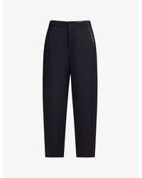 Marni - Logo-Embroidered Straight-Leg High-Rise Wool Trousers - Lyst