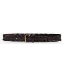 Soeur - Wavy Braided Leather Belt - Lyst
