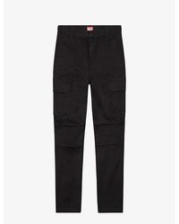 DIESEL - P-argym Slip-pocket Straight-leg Regular-fit Cotton Trousers - Lyst