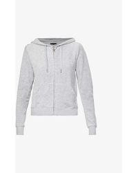 Juicy Couture - Regular-fit Logo-embroidered Velour Hoody X - Lyst