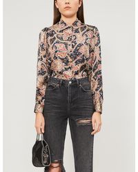 The Kooples Paisley-print Silk-satin Shirt - Multicolor