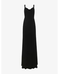 Whistles - Thea Cowl-Neck Satin Maxi Dress - Lyst