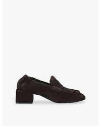 Steve Madden - Estee Heeled Suede Loafers - Lyst
