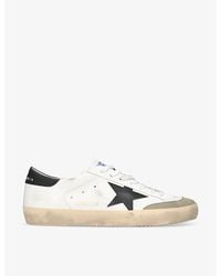 Golden Goose - Superstar Bio Logo-print Low-top Faux-leather Trainers - Lyst