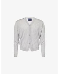 John Smedley - X Bill Nighy V-Neck Merino Wool Cardigan - Lyst