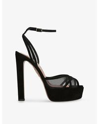 Aquazzura - Divine Plateau 130 Mesh Heeled Sandals - Lyst