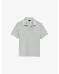 Reiss - Nico Air-Water Tipped Cotton Polo Shirt - Lyst