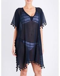 Seafolly - Amnesia Crinkled-Cotton Kaftan - Lyst