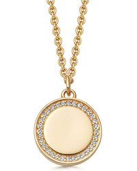 Astley Clarke - Cosmos Biography 18ct Gold Vermeil Sterling Silver And White Sapphire Pendant Necklace - Lyst