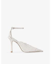 Jimmy Choo - Faiz 100 Lace Heeled Courts - Lyst