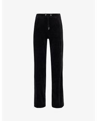 Juicy Couture - Tina Rhinestone-embellished Velour jogging Bottoms - Lyst