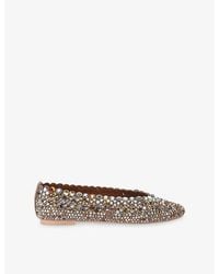 Kurt Geiger - Jewel Suede Ballet Flats - Lyst
