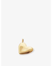 Monica Vinader - Heart Shaped 18Ct-Plated Vermeil Sterling- Locket Pendant - Lyst