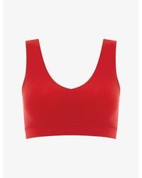 Chantelle - Soft V-Neck Stretch-Woven Bralette - Lyst