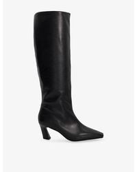 Dune - Selinni Leather Heeled Knee-High Boots - Lyst