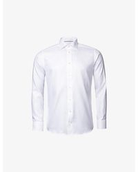 Eton - Cutaway-Collar Single-Cuff Slim-Fit Cotton-Twill Shirt - Lyst