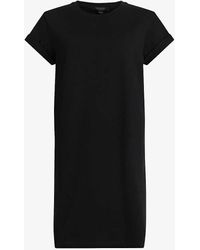 AllSaints - Anna Round-neck Organic-cotton Mini Dress - Lyst