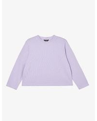 Whistles - Round-Neck Long-Sleeve Cotton-Jersey Top - Lyst
