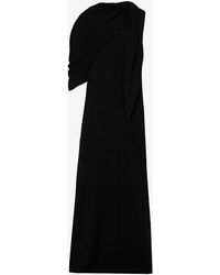 Totême - Shawl-overlay Slim-fit Cashmere-knit Maxi Dress - Lyst