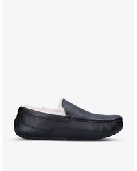 UGG - Ascot Shearling-lined Leather Slippers - Lyst