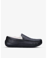 UGG - Ascot Shearling-Lined Leather Slippers - Lyst