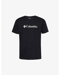 Columbia - Brand-print Crewneck Cotton-jersey T-shirt X - Lyst