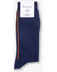 Paul Smith - Artist Stripe-pattern Organic-cotton Blend Sock - Lyst