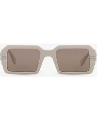 Fendi - Fe40073u Graphy Rectangle-frame Acetate Sunglasses - Lyst