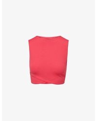 Sweaty Betty - All Day Cropped Wrap Stretch-Jersey Top - Lyst