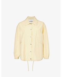 Jil Sander - Brand-print Collared Cotton Jacket - Lyst