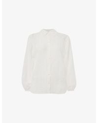 Whistles - Relaxed-Fit Textured Woven Shirt - Lyst