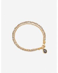 Astley Clarke - Biography 18ct Yellow Gold-plated Sterling Silver And Labradorite Bracelet - Lyst