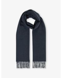 Reiss - Picton Fringed-Trim Wool And Cashmere-Blend Scarf - Lyst